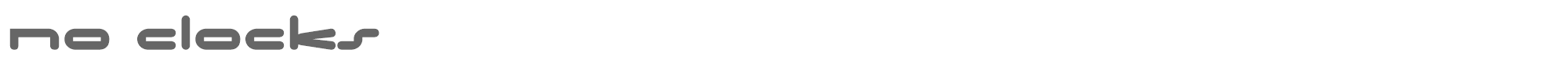 Sample characters No Clocks Font